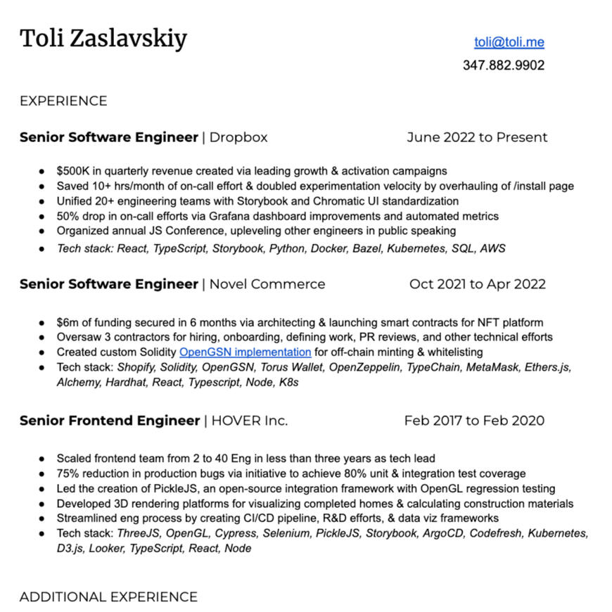 Paper Resume